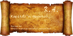 Kapitán Apostol névjegykártya